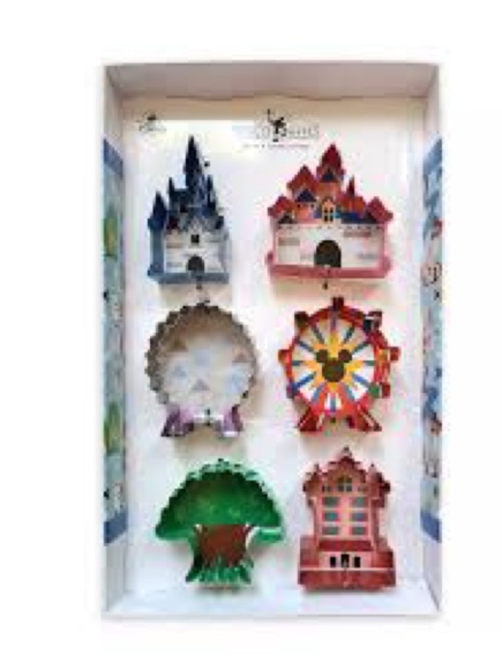 Disney Multicolor Castle, Ferris Wheel & Tree Cookie Cutter Set